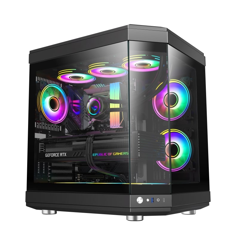 GameMax HYPE Premium Mid Tower ATX PC Case Black