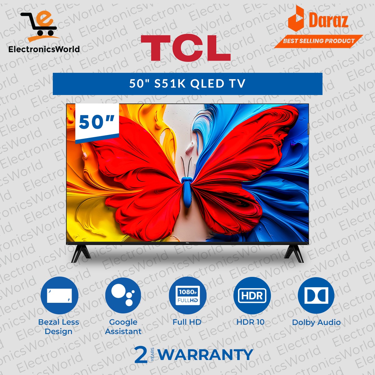 TCL S5K FHD QLED Google TV 50