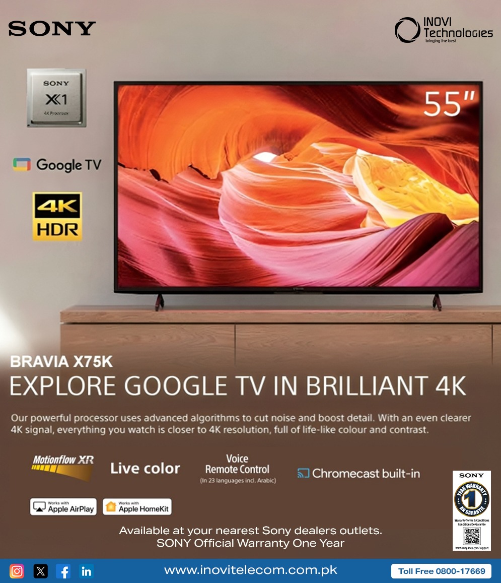 Sony X75K 4K LED Google TV 55